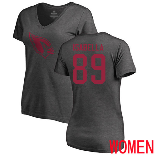 Arizona Cardinals Ash Women Andy Isabella One Color NFL Football #89 T Shirt->women nfl jersey->Women Jersey